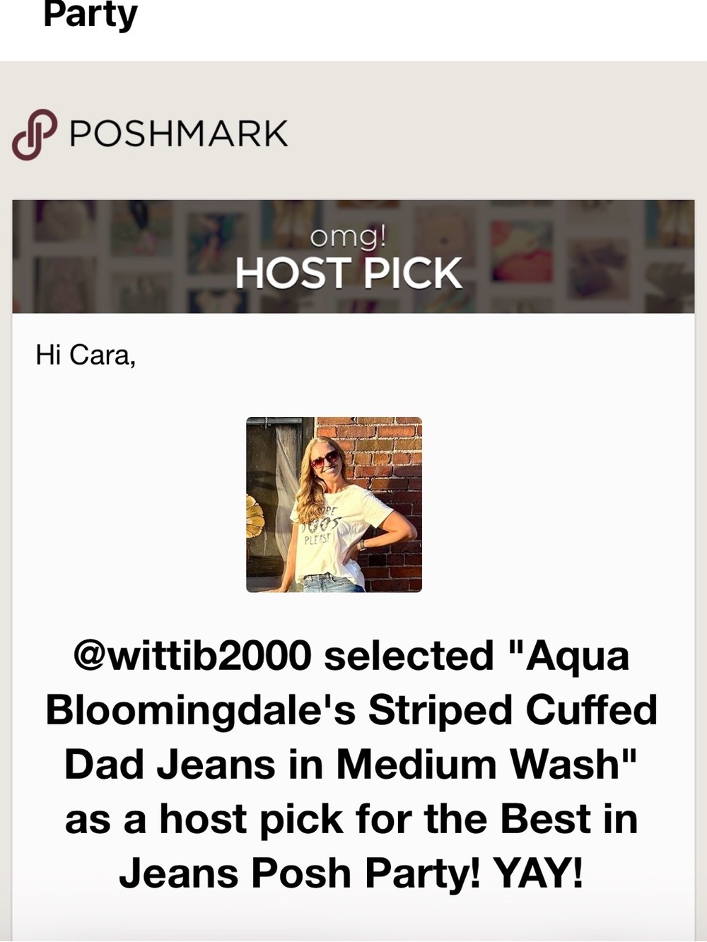 🎉 HOST PICK: Aqua Bloomingdale's Striped Cuffed Dad Jeans in Medium Wash - Picture 9 of 9